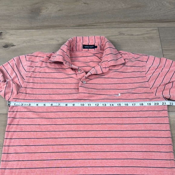 Southern Marsh Men's Short Sleeve Pink Striped Berkeley Performance Polo Shirt - Picture 8 of 10
